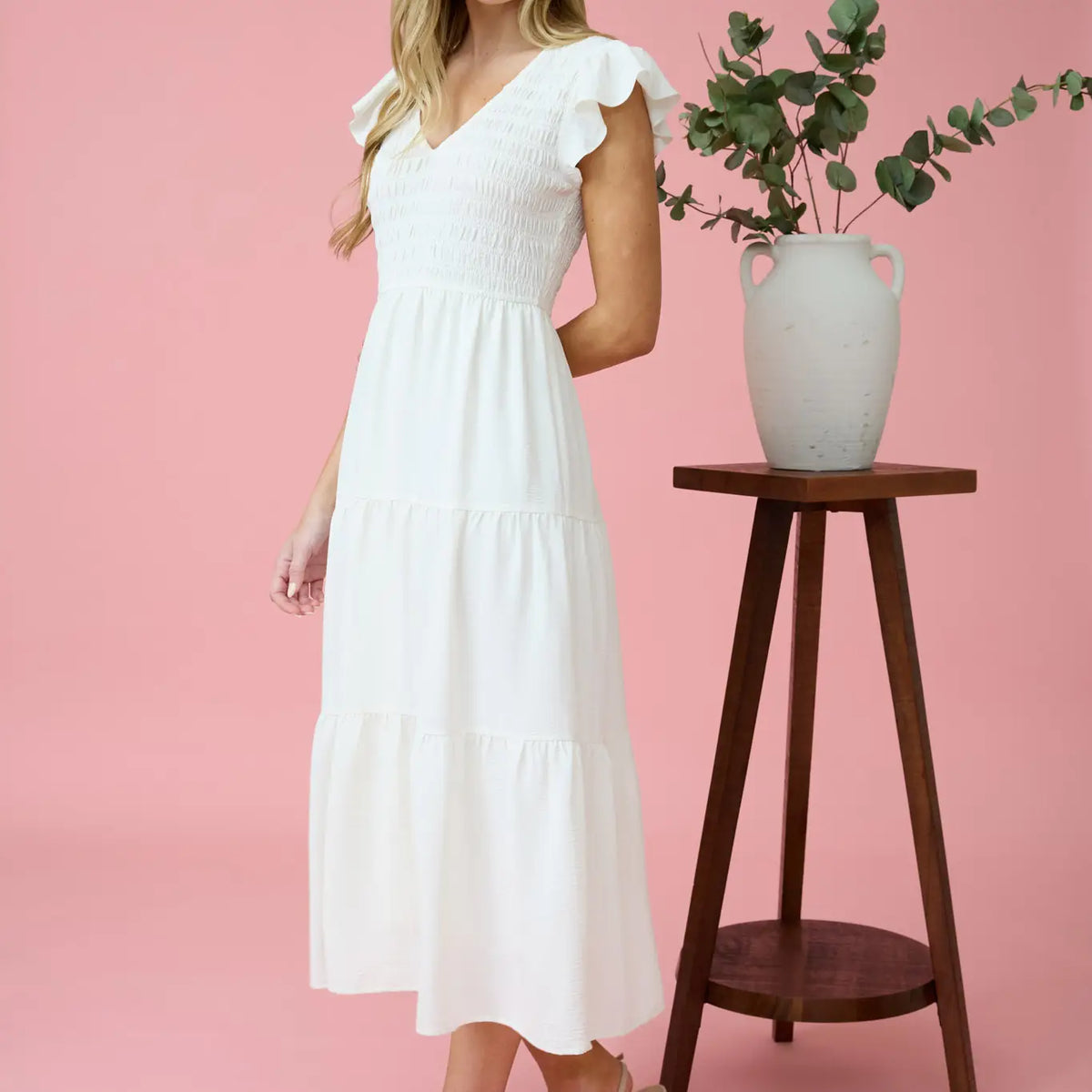 Flutter Sleeve Maxi Dress