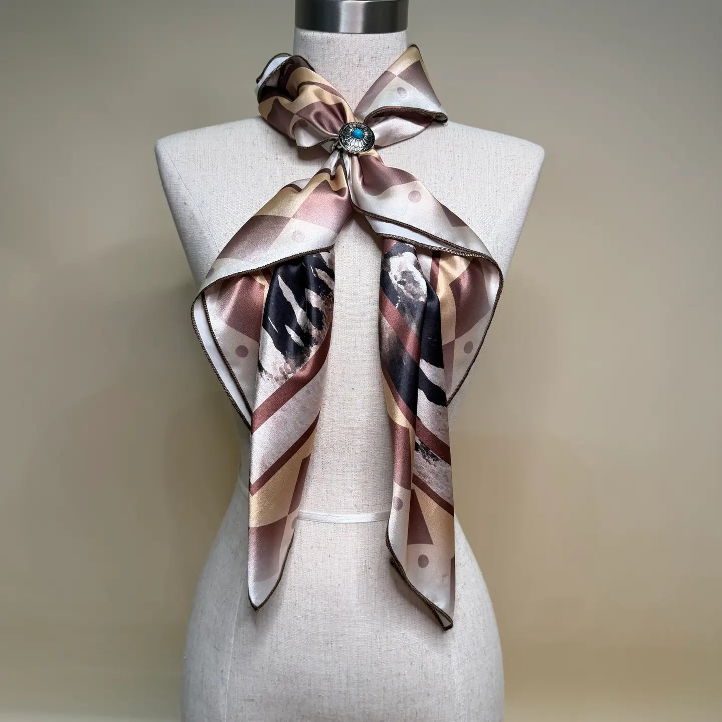 Horses Print Silk Scarf