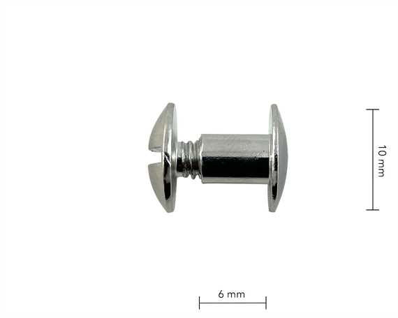 Chicago Screw 6mm Stem Plain Head 6mm Diameter