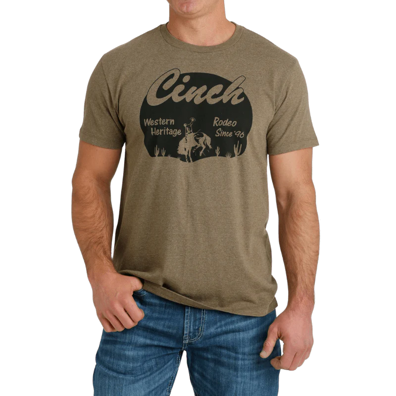 Cinch Mens Brown Western Heritage Graphic T Shirt - Summer Clearance