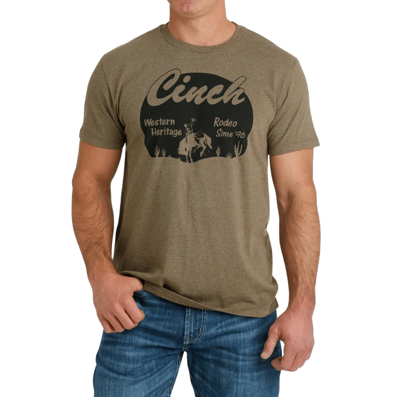 Cinch Mens Brown Western Heritage Graphic T Shirt