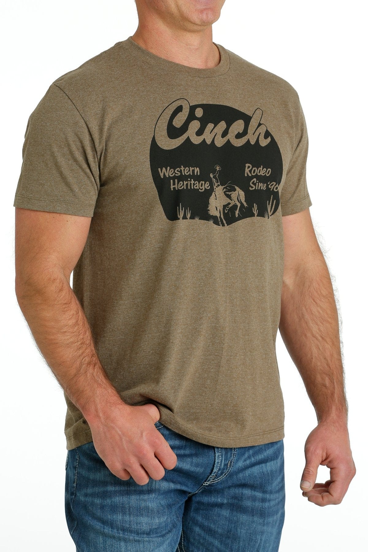 Cinch Mens Brown Western Heritage Graphic T Shirt - Summer Clearance