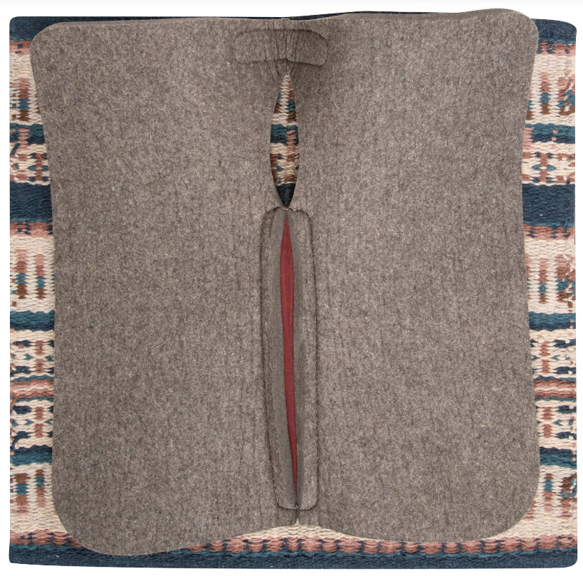 Classic Equine Blanket Top 3/4" Felt Bottom 32X34 Navy Peacock
