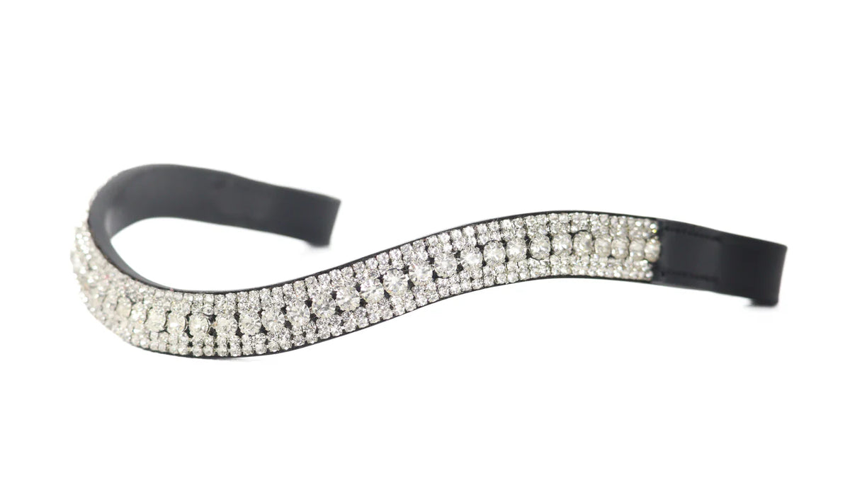 Flexible Fit Premium Black Snaffle Bridle - Elegance
