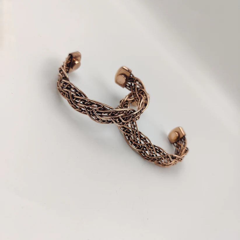 Fire Copper Magnetic Bracelet - Handcrafter Wellnness Accessory