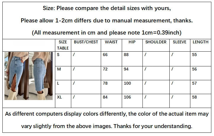 Missy Denim Split Skirt