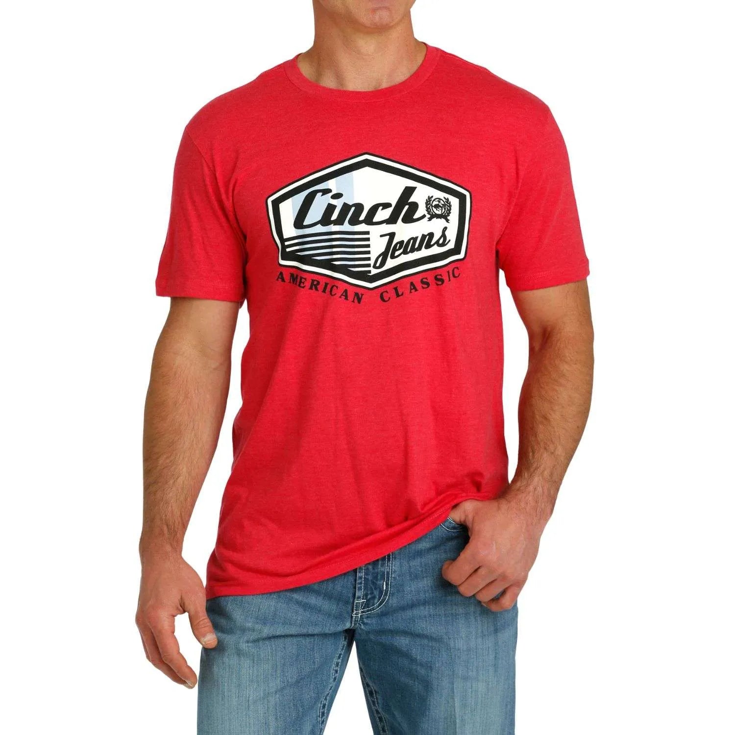 Cinch Mens Red Graphic T Shirt - EOFY Sale