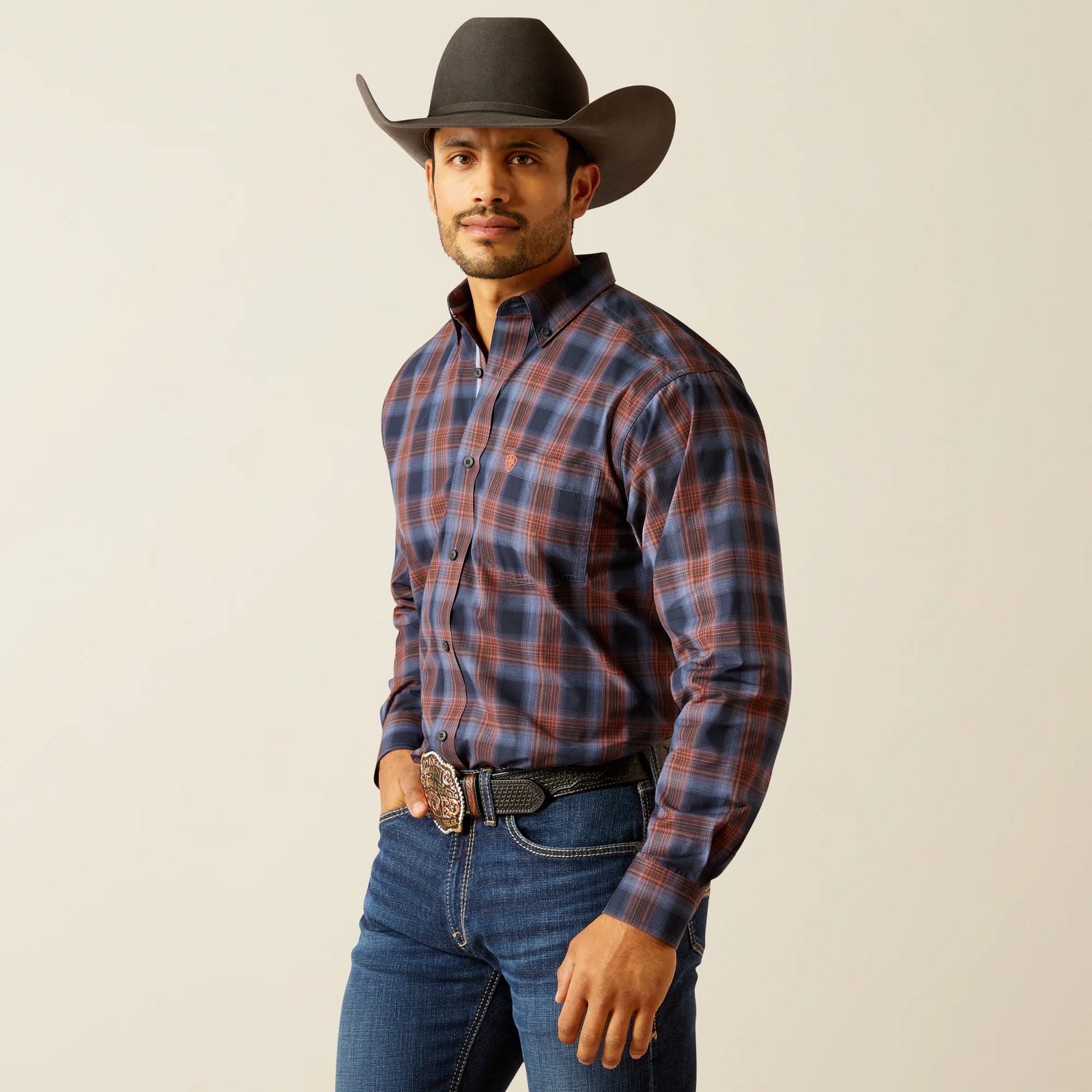 Ariat Mns Pro Series Tyler Long Sleeve Shirt Dark Navy