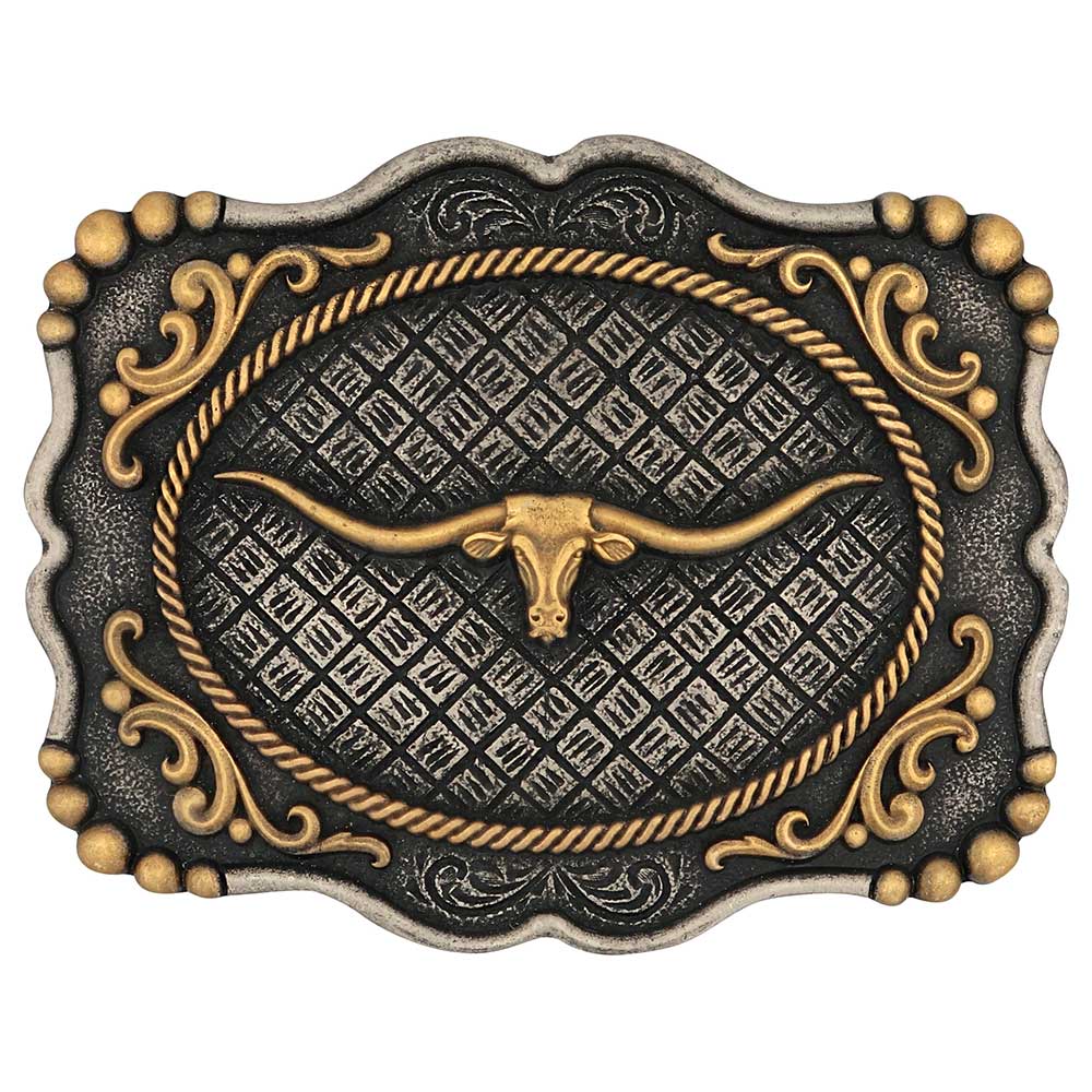 Attitude Belt Buckle - Framed Longhorn