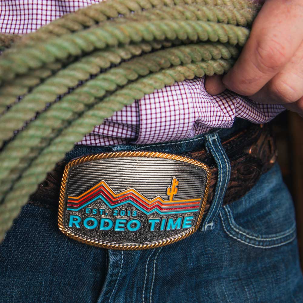 Retro Rodeo Time Buckle | Country Clothing - Belt Buckle | Saddleworld Ipswich