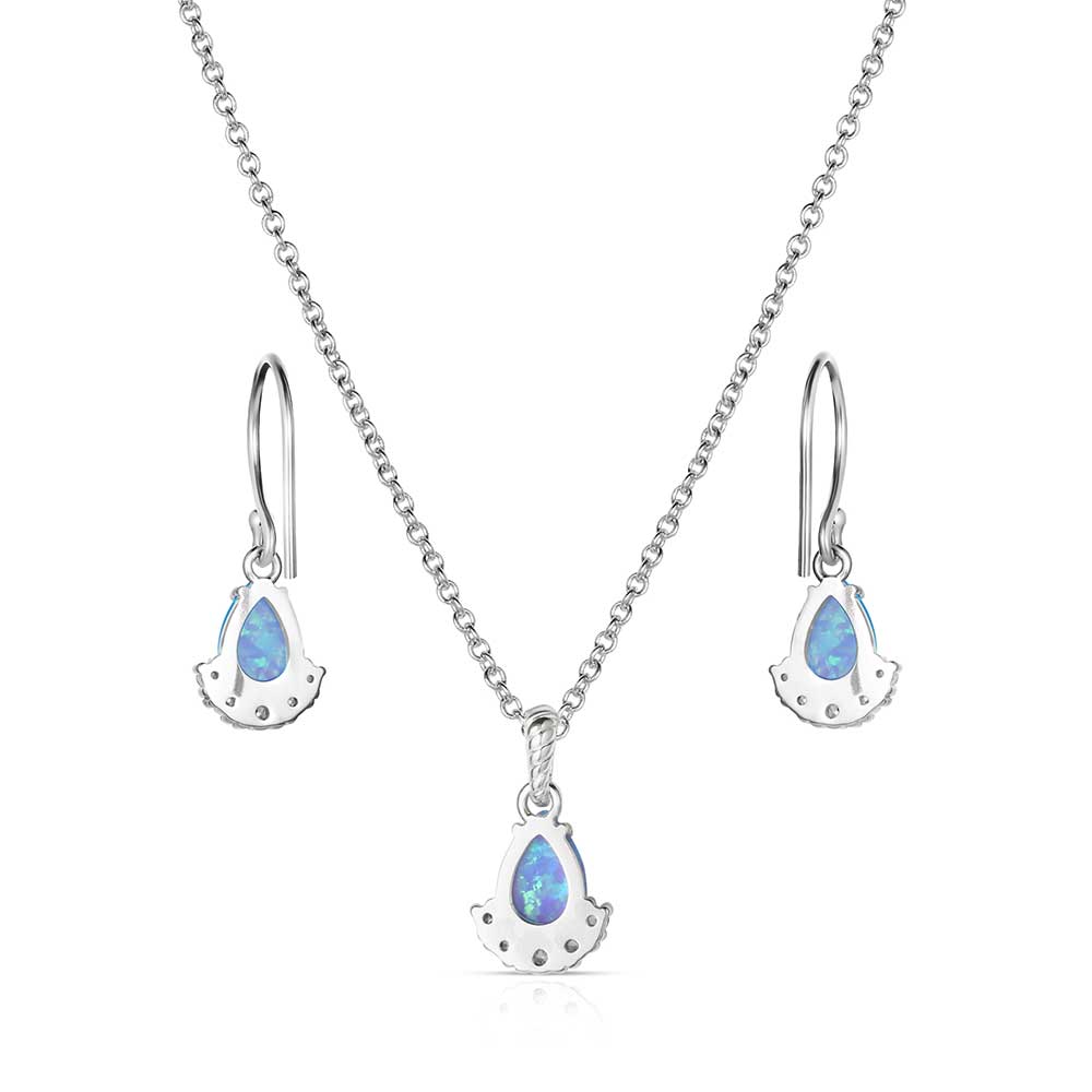 Montana Silversmith Blue Opal Flare Jewellery Set | Giftware - Jewllery | Saddleworld Ipswich