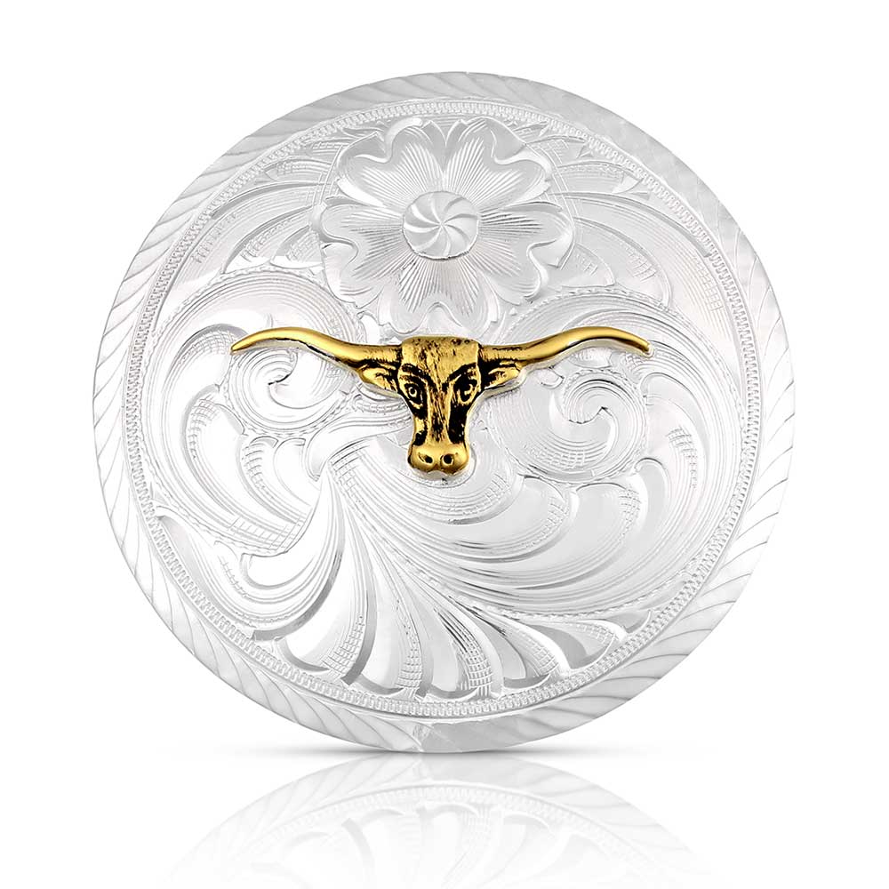 Montana Silversmiths Classic Montana Scarf Slide with Longhorn