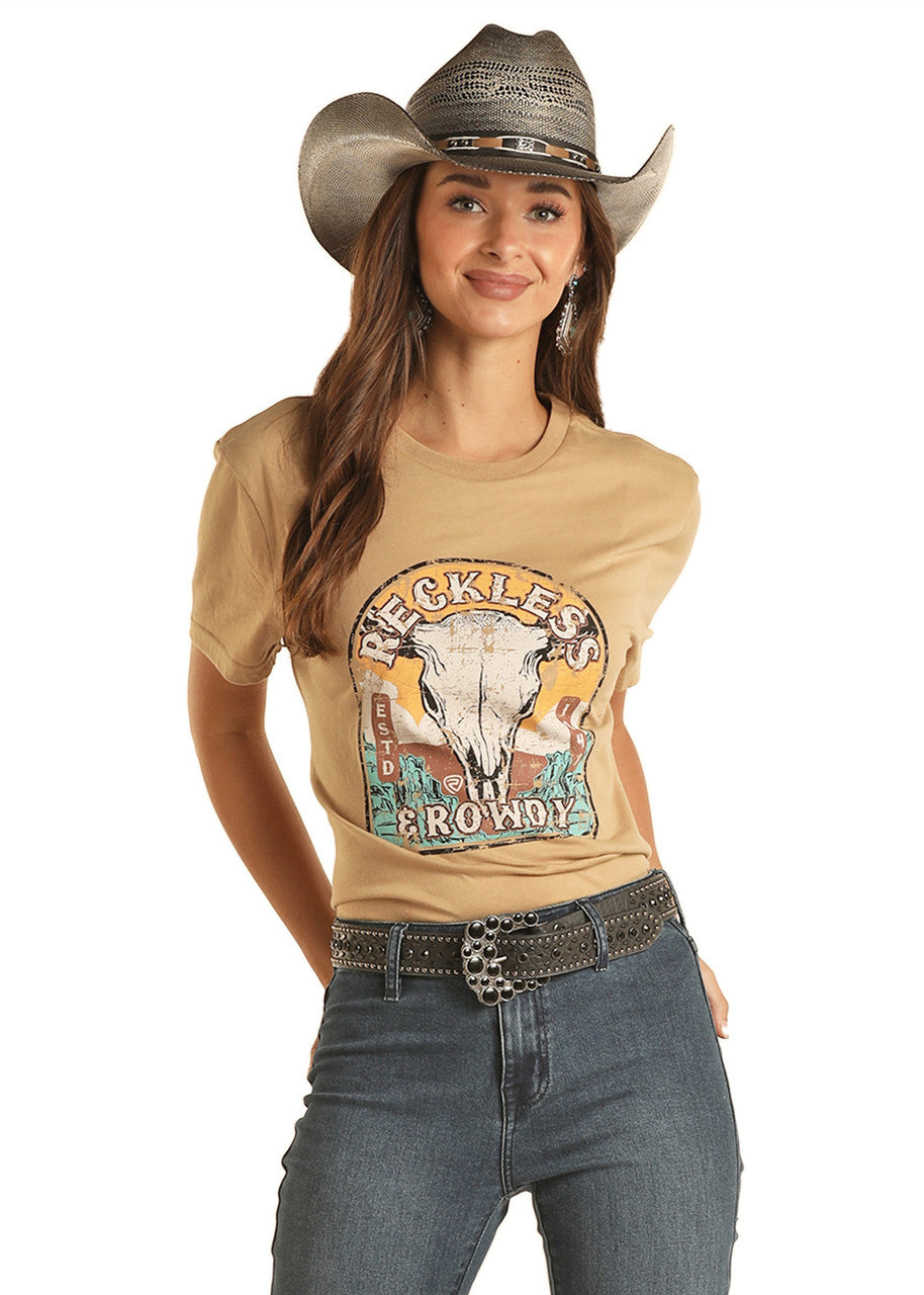 Rock and Roll Unisex Reckless and Rowdy Graphic Tee - Black Friday Sale