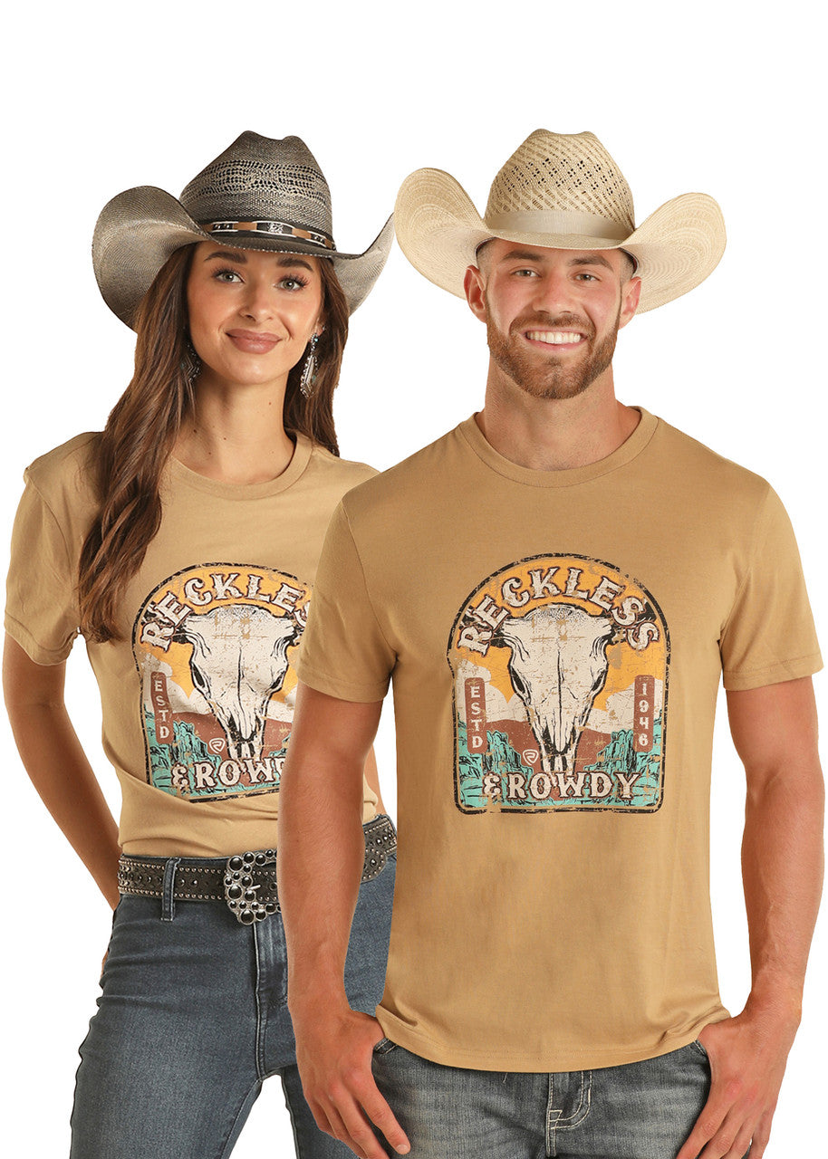 Rock and Roll Unisex Reckless and Rowdy Graphic Tee - Black Friday Sale