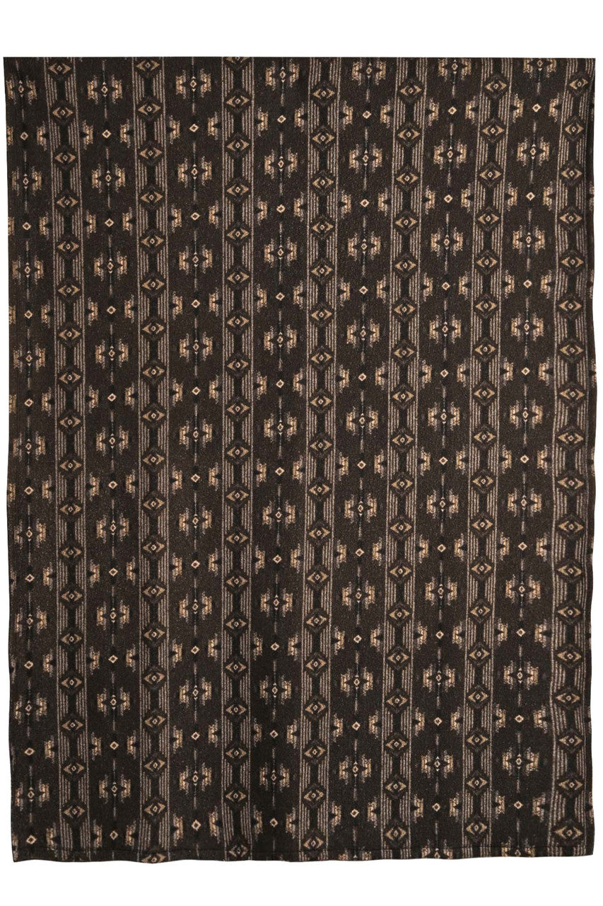 Rock and Roll Fleece Aztec Printed Blanket Charcoal - Black Winter Sale