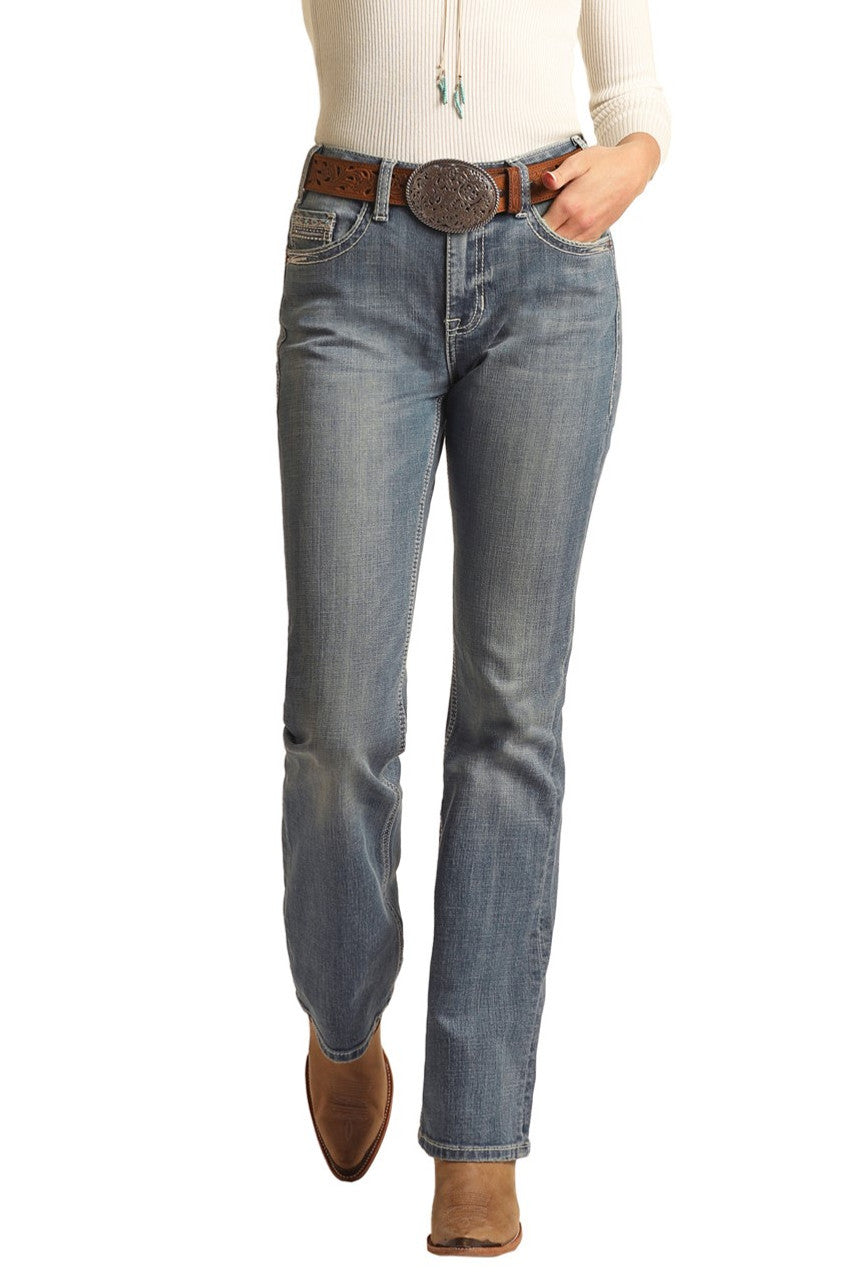 Rock and Roll High Rise Extra Stretch Bootcut Jeans - EOFY Sale