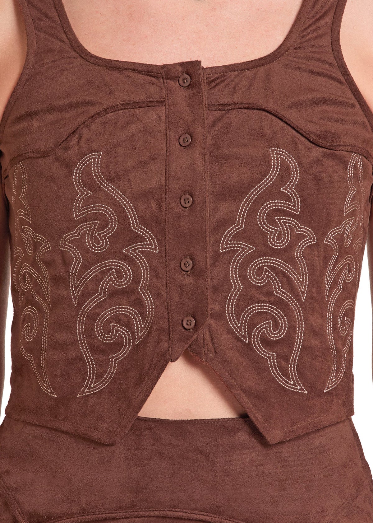 RockandRollDenimWmnsEmbroideredMicrosuedeTop | Country Clothing - Ladies Shirt | Saddleworld Ipswich
