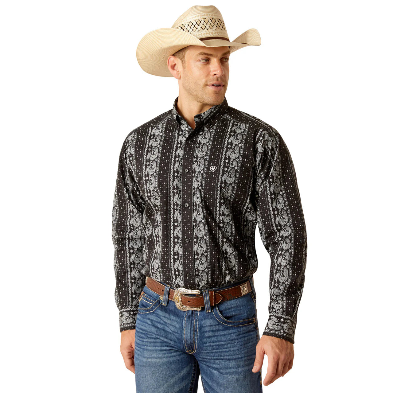 Ariat Mns Jared LS Shirt Black - Black Friday Sale