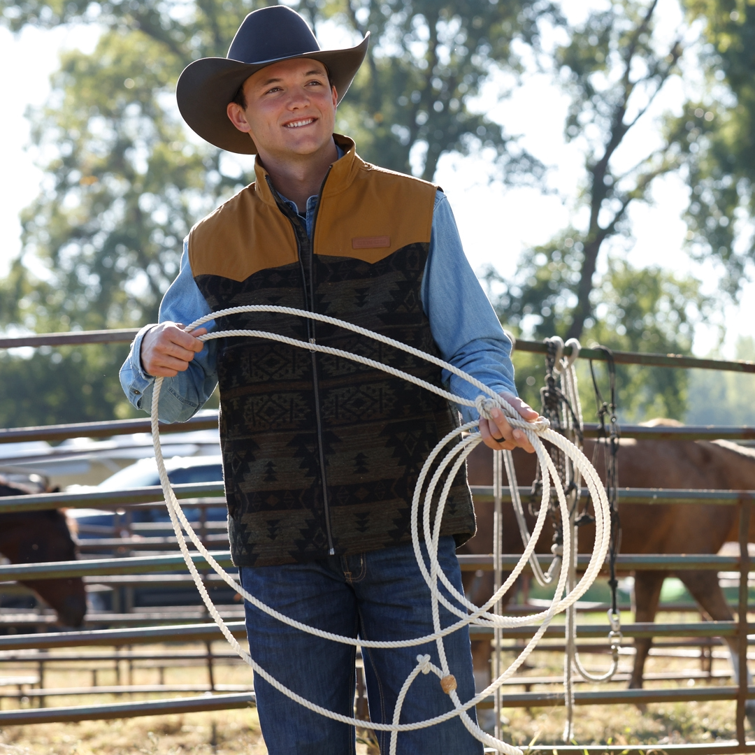 CinchMensJacquardVest | Country Clothing - Mens Vest | Saddleworld Ipswich