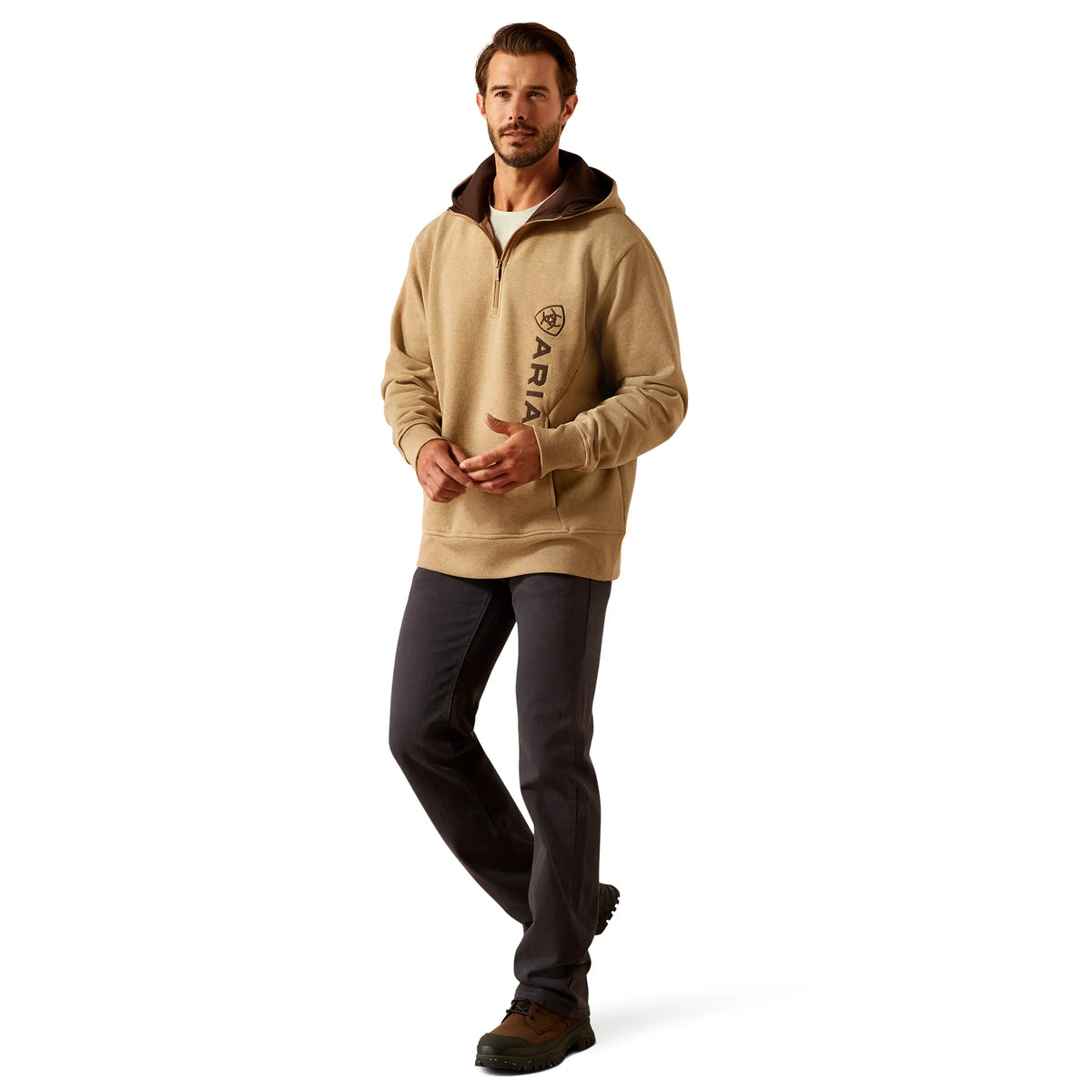 Ariat Mns Rabere 2.0 Hoodie Tigers Eye Heather