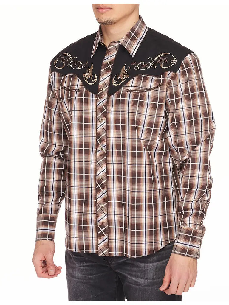 Rodeo Mens Western Embroidered Cowboy Outfit Shirts
