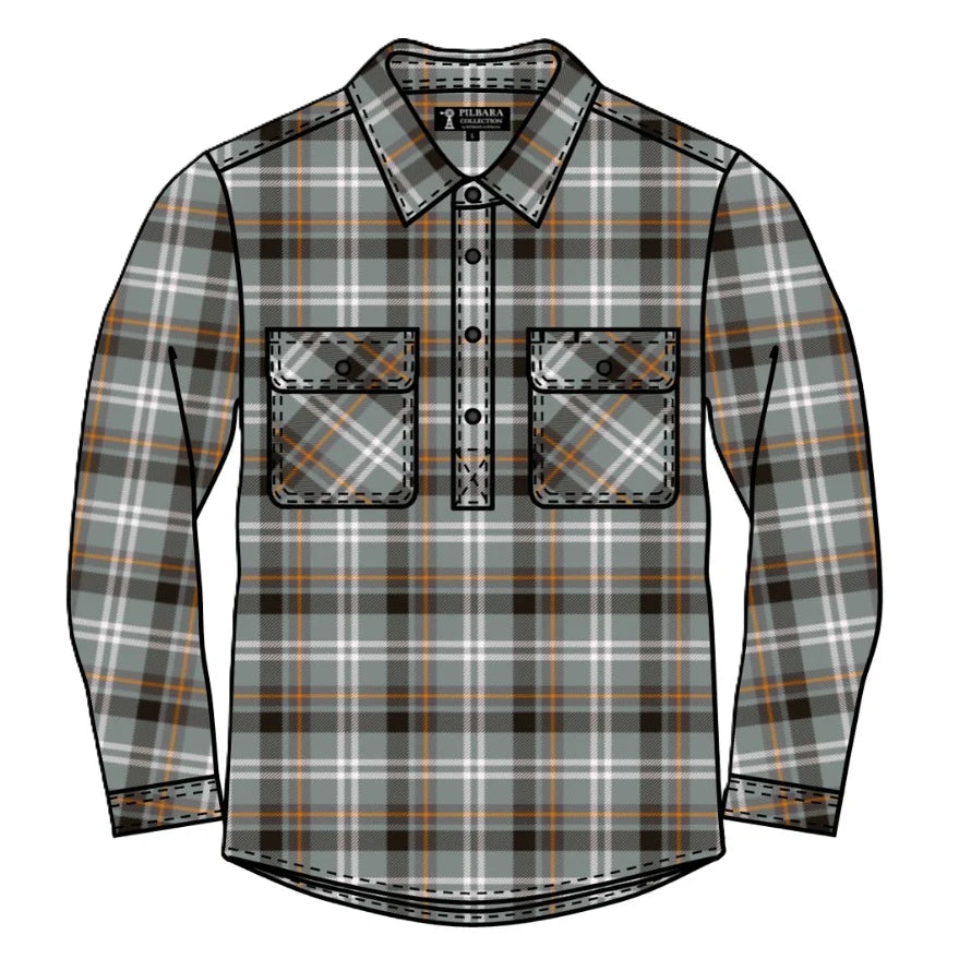 Pilbara Flannelette Shirt Mens Closed Front - Winter 26