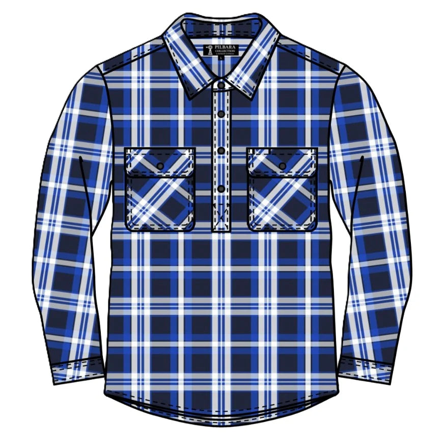 Pilbara Flannelette Shirt Mens Closed Front