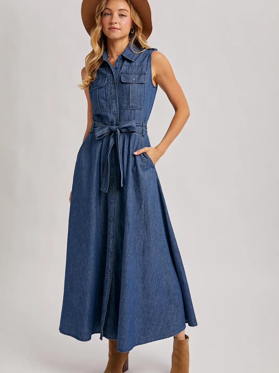 Denim Maxi Dress