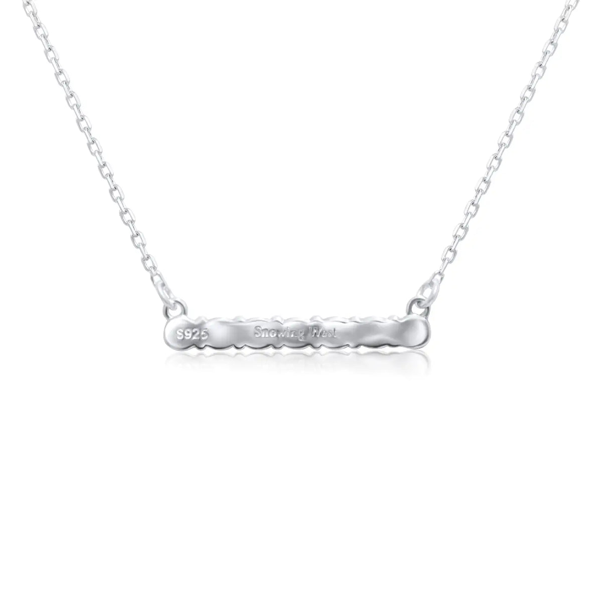 Western 925 Sterling Silver Turquoise Bar Necklace