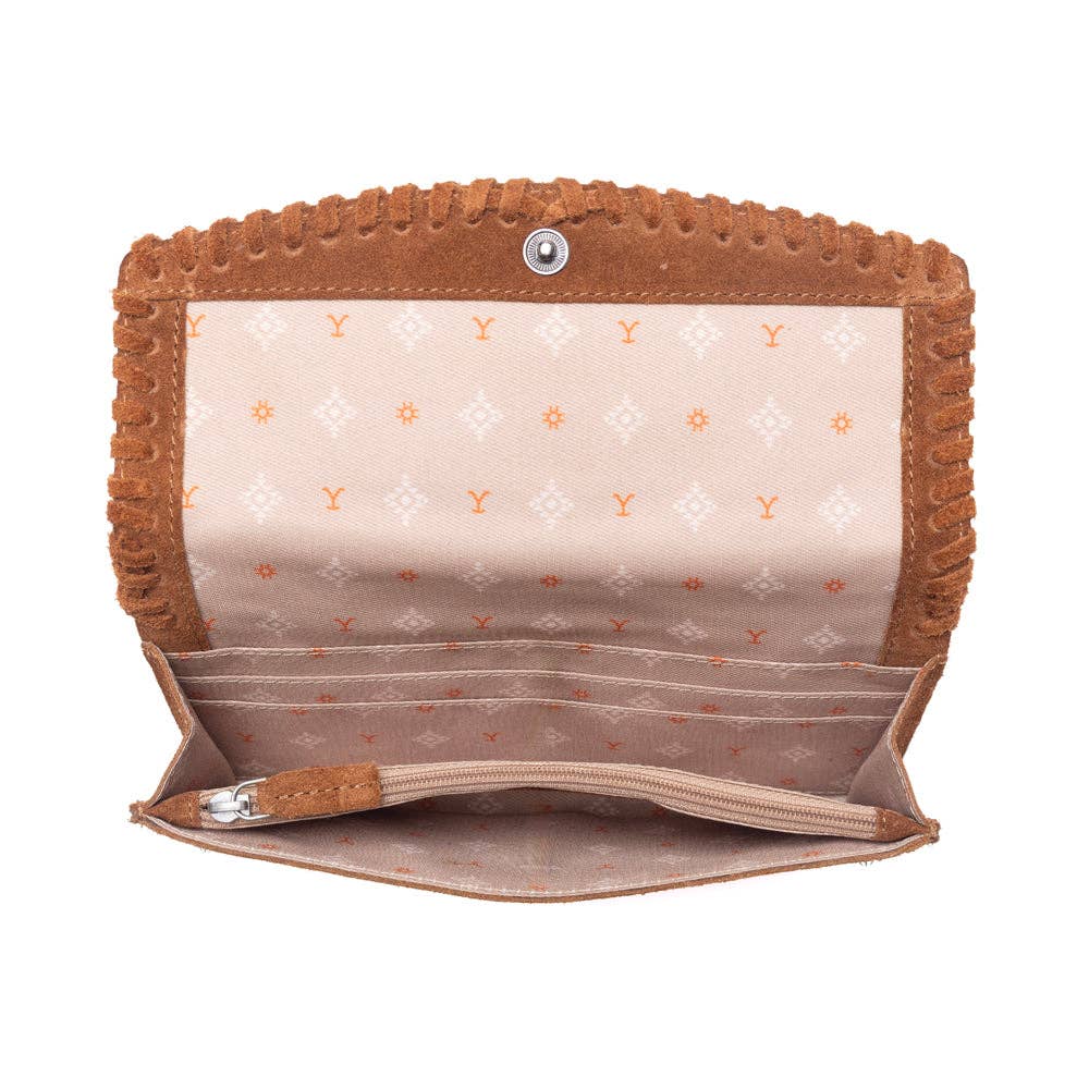 Yellowstone Briar Meadow Studded Suede Leather Wmns Purse