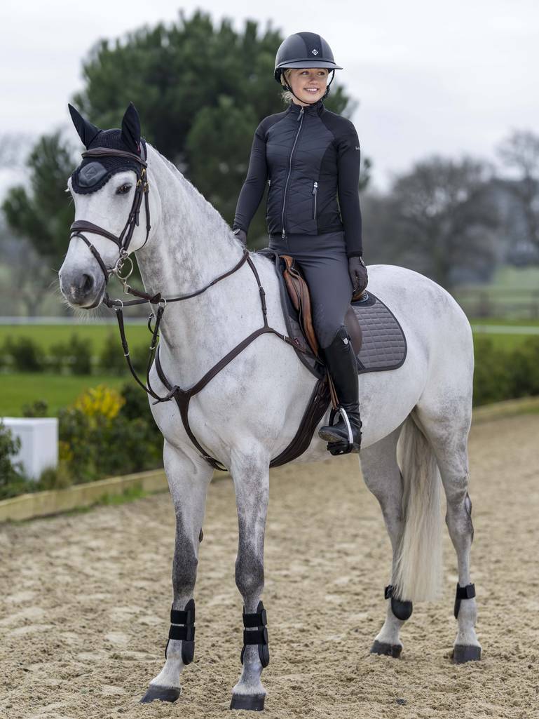 LeMieux Le Cool Grip EuroJump Pad Grey One Size