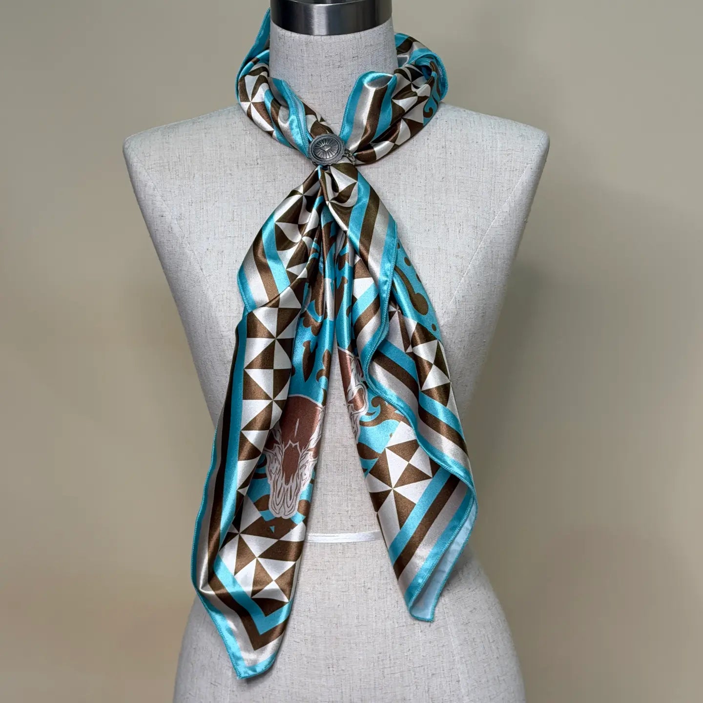 Paisley Wild West Print Silk Scarf