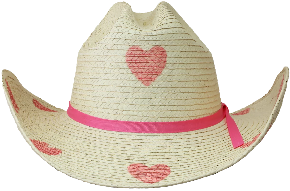 SunbodyKidsPalmPinkHeartsOneSize | Country Clothing - Hats | Saddleworld Ipswich