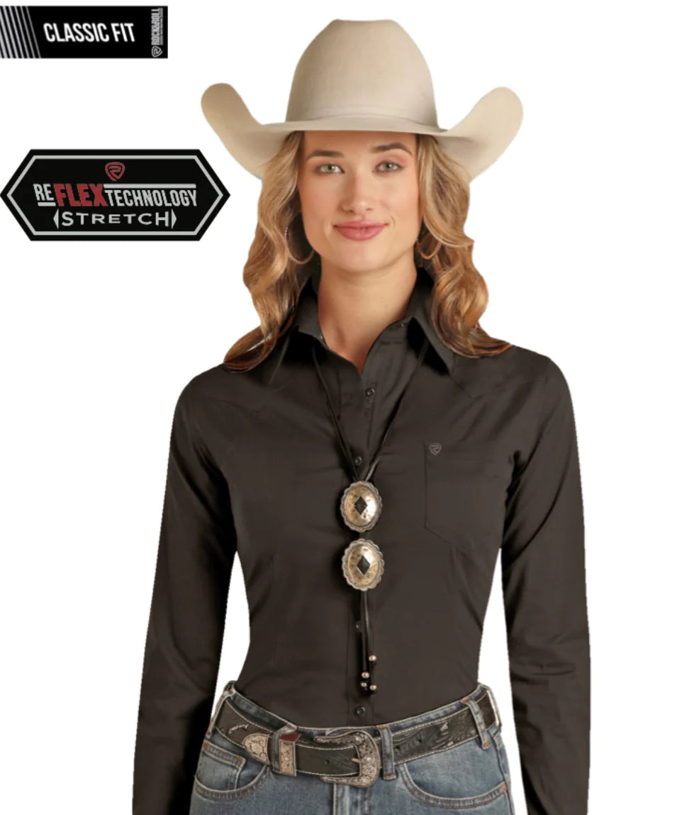 Rock and Roll Ladies Shirt Black