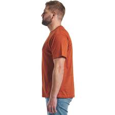 Justin Mens Longhorn Skull Tee Rust Heather