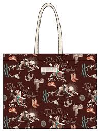 Rock and Roll Denim Retro Conversational Tote Bag