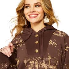 Ariat Wms Ranchin Hoodie Ranchin Print - Winter Black Friday Sale