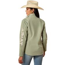 Ariat Wms Logo Softshell Jacket Sea Spray Heather