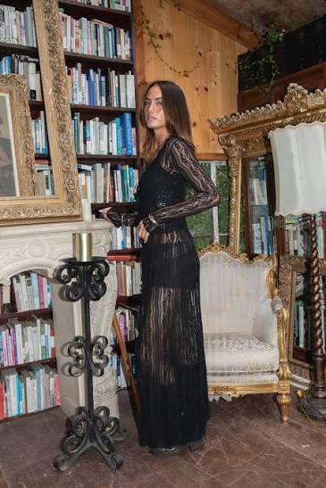 Wildera Floral Lace Long Sleeve Duster Top Boho