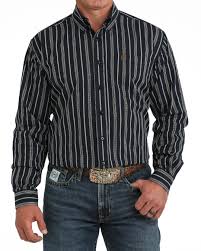 Cinch Mens Navy Striped Shirt | Country Clothing - Mens Shirt | Saddleworld Ipswich