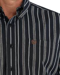 Cinch Mens Navy Striped Shirt