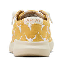 Ariat Wmns Hilo Doodle Mustard Steer Heads - Black Friday Sales