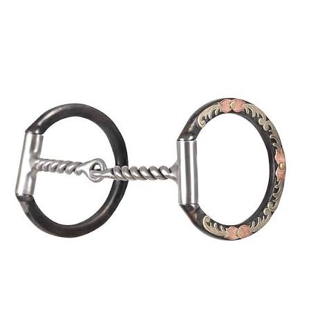 Classic Equine Floral Scroll Tool Box D-Ring Bit with Twisted Wire | Horse Supplies - Bits | Saddleworld Ipswich