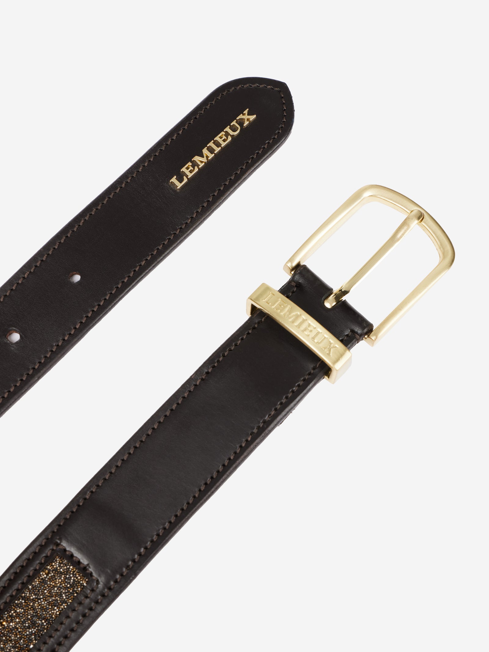 LeMieuxCrystalInsertBeltBrown | Country Clothing - Belts | Saddleworld Ipswich