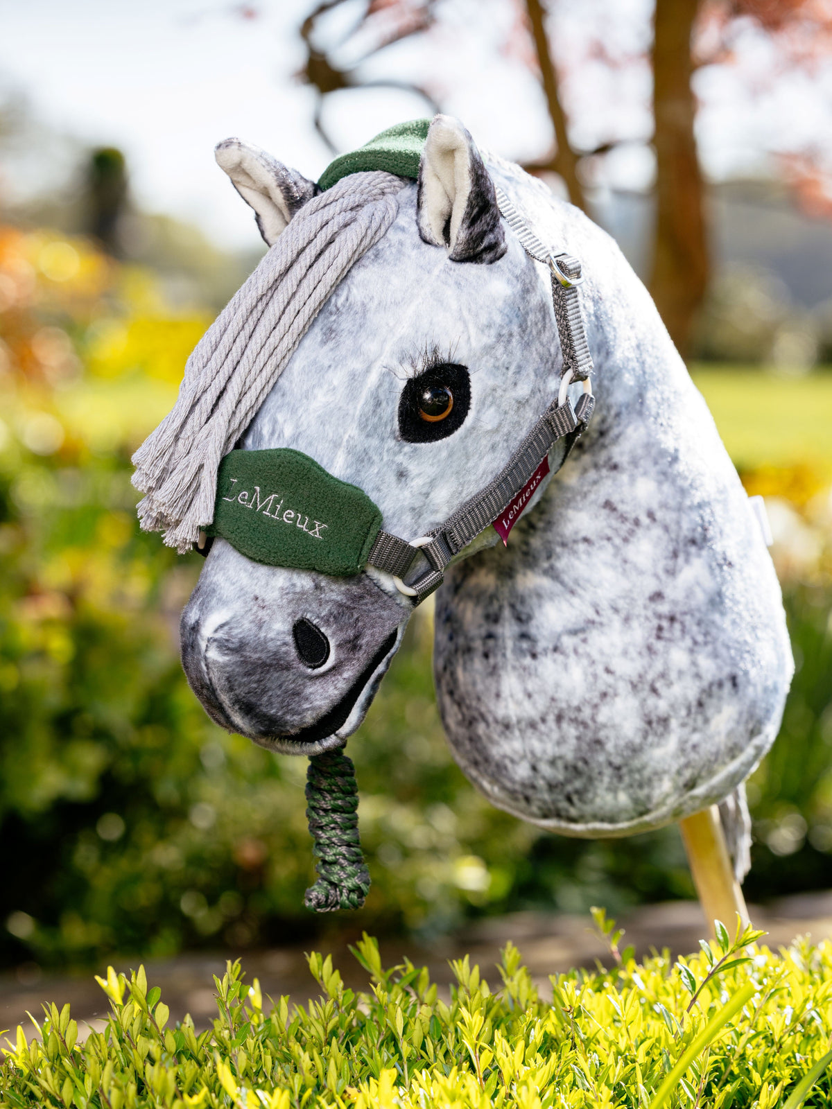 LeMieuxHobbyHorseVogueHeadcollarLeadropeHunterGreen | Giftware - Toys | Saddleworld Ipswich