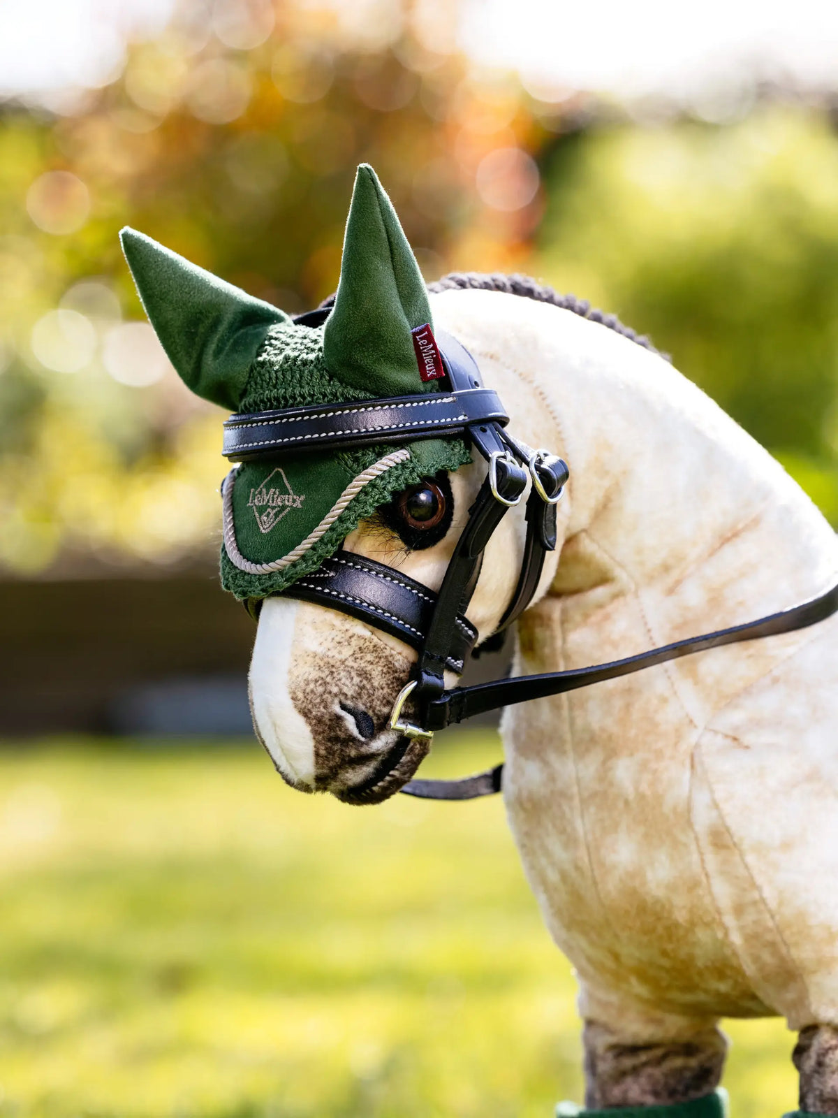 LeMieux Toy Pony Fly Hood Hunter Green One Size
