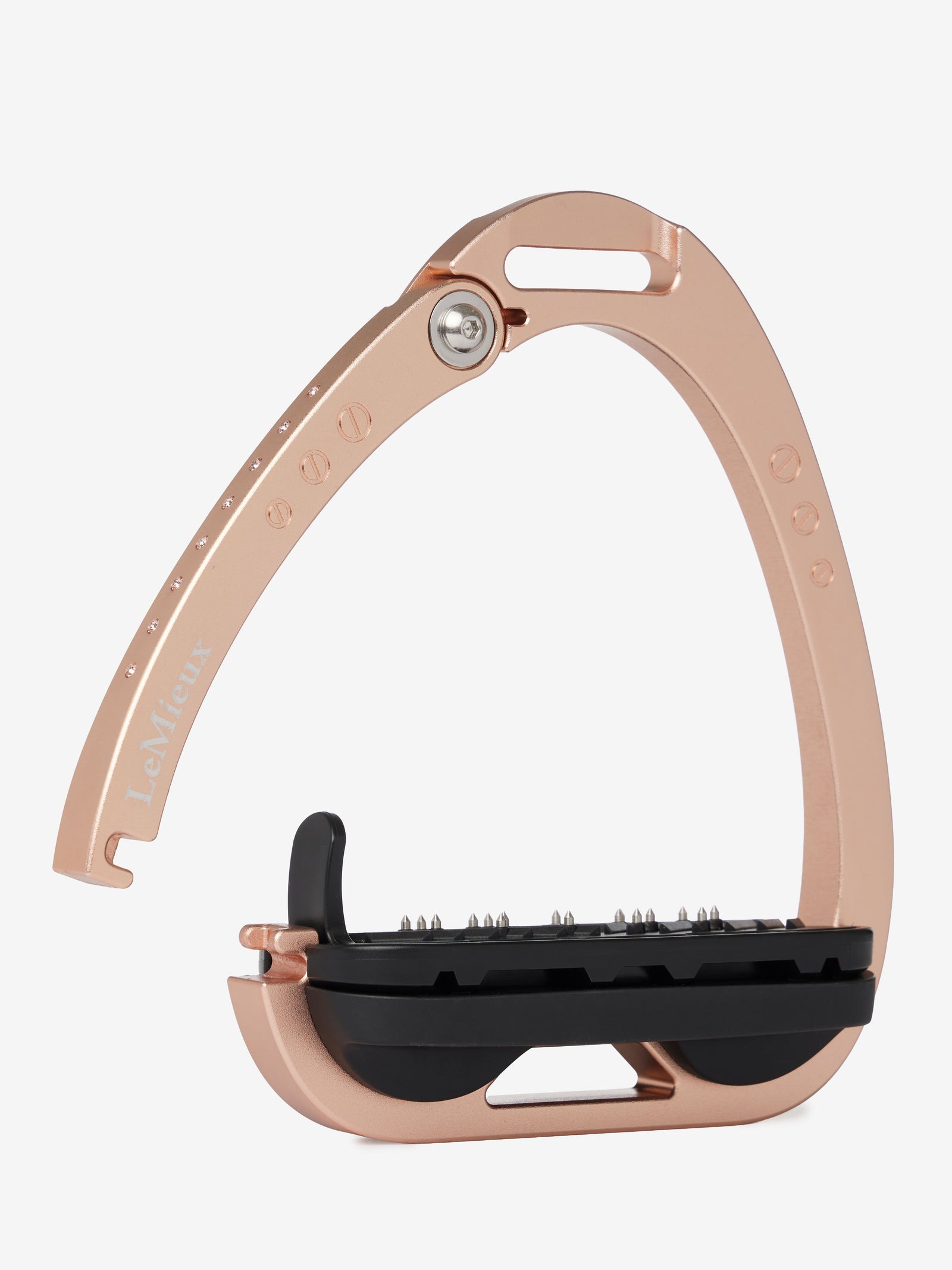 LeMieuxBrillianceVectorBalanceStirrupRoseGold | Horse Supplies - Stirrup Leathers and Irons | Saddleworld Ipswich