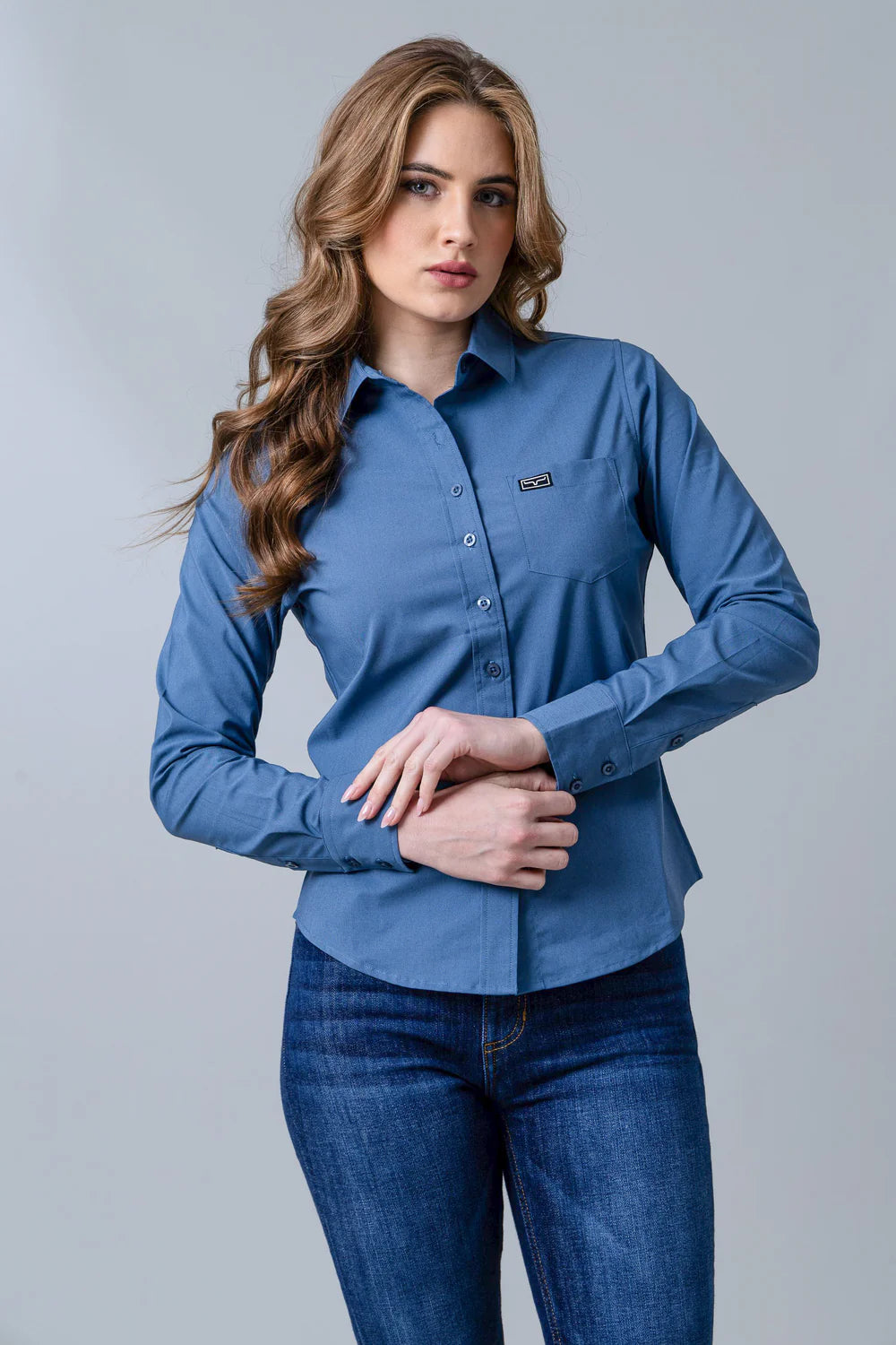 Kimes Ranch Mns Long Sleeved Shirt - Slate Blue