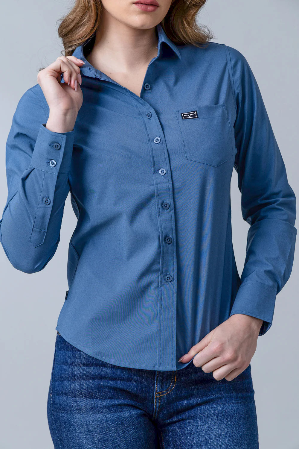 Kimes Ranch Mns Long Sleeved Shirt - Slate Blue
