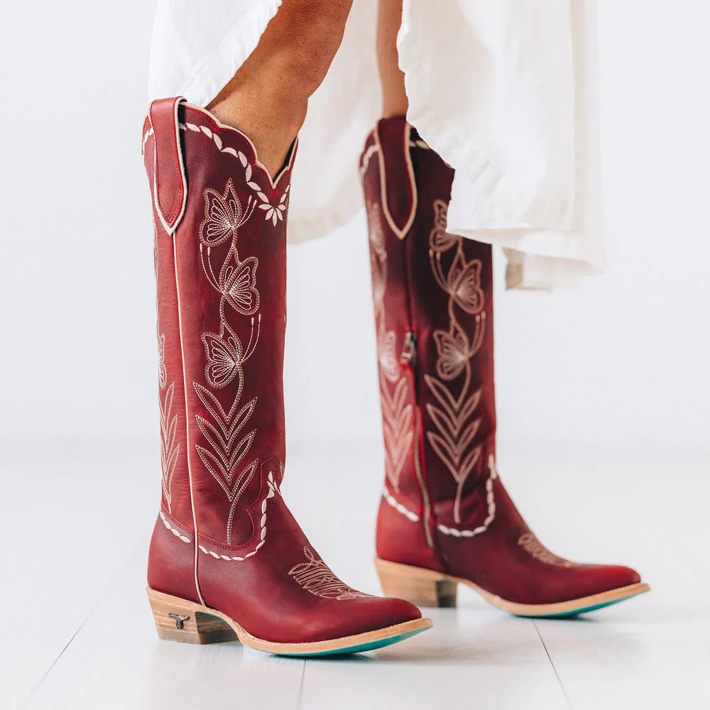 Lane Boots Sweet Memories Knee High - Smoldering Ruby
